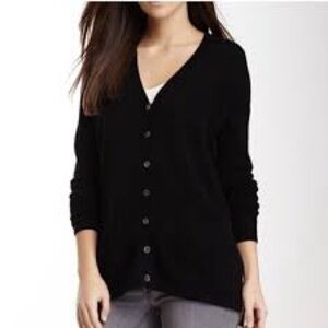 RSVP Black Button-Up Cardigan cashmere